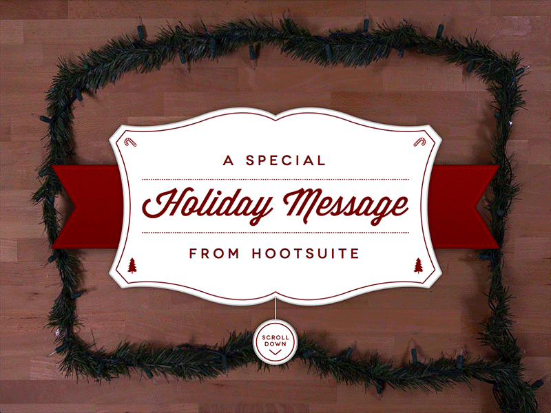 HootSuite Holiday Video Page animated christmas gif holiday hootsuite parallax stop motion