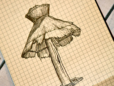 Straw Beach Umbrella beach sketch umbrella