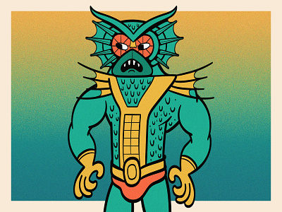 Mer-Man 6fanart adobe illustrator challenge character character design color colorful fanart illustration mixed media motu vector