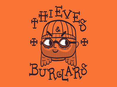 Thieves and Burglars character character design custom type illustration lettering pattern vector