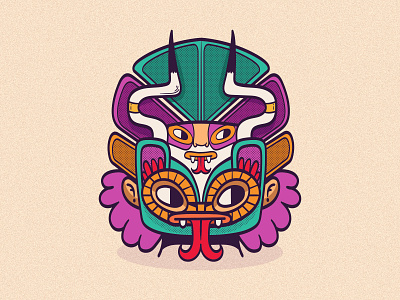 Ceremonial Mask adobe illustrator character design character designer colorful ethnic illustration mexican pattern vector wacom