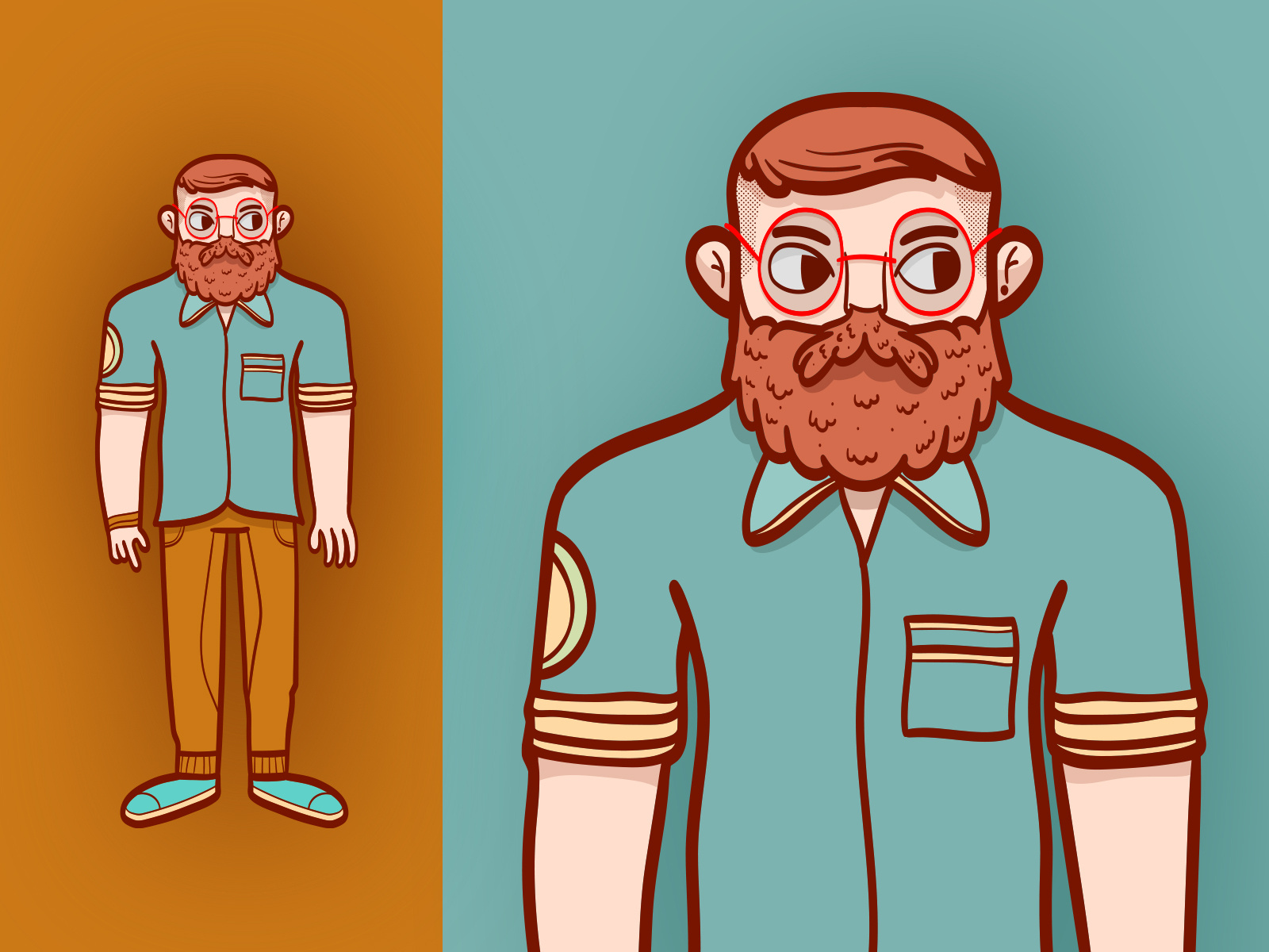 Hipster Exercise by Daniel Avilés on Dribbble