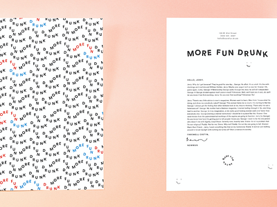 More Fun Drunk drunk fun letterhead logo typography