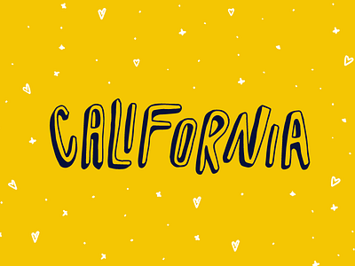 California california fun handlettered lettering typography