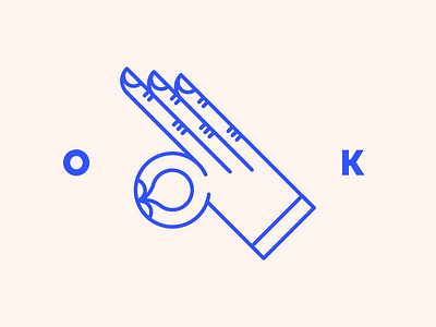 OK doodle fun hand illustration line stroke