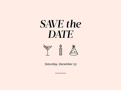 Save the Date iconography icons save the date simple typography