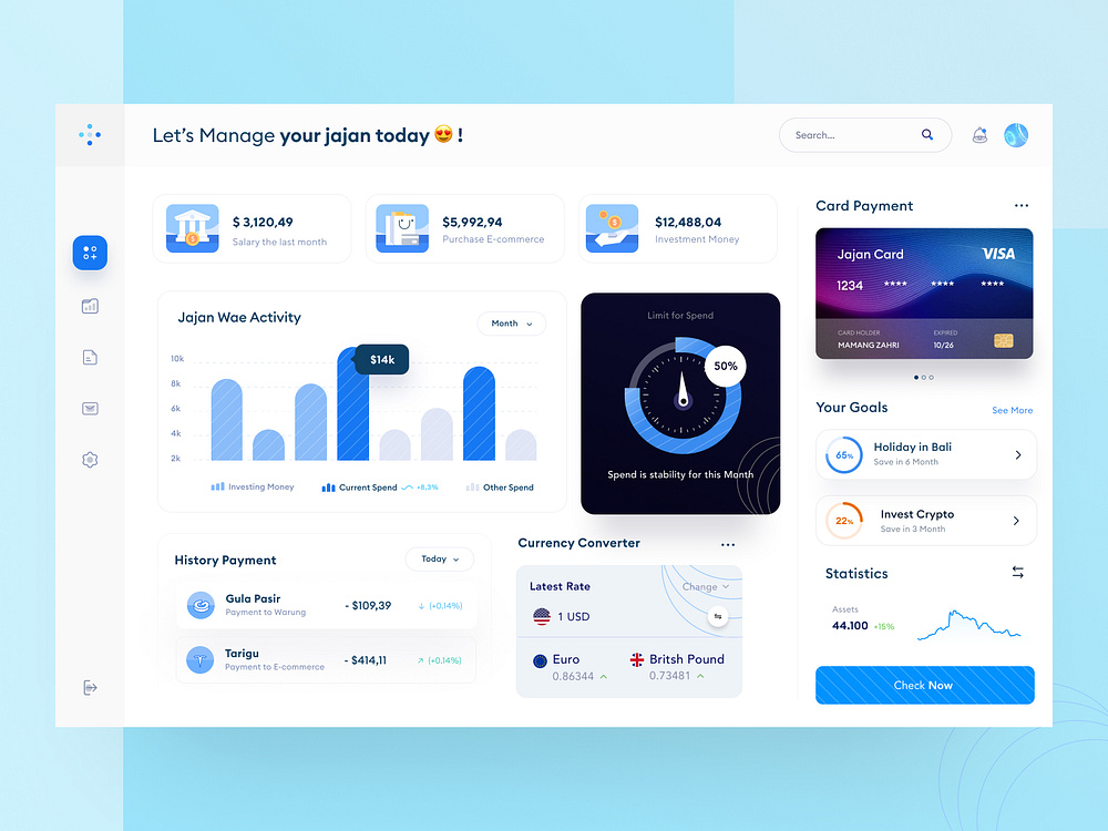 Manage Banking Dashboard By Azzahri Alpiana On Dribbble