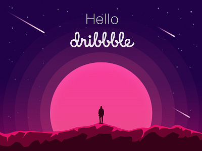 Hello Dribbble debut hellodribbble stars