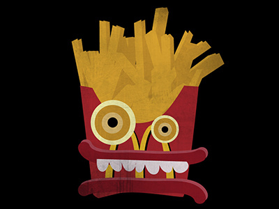 Bad French fries :( illustration ilustración mcdonalds vector