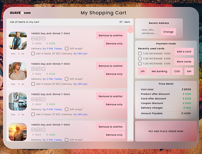 My shopping cart | UI UX | web designing. design ui ux website
