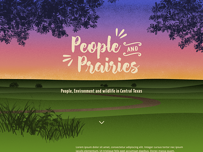 People & Prairies environment mock-up people prairies species texas web design