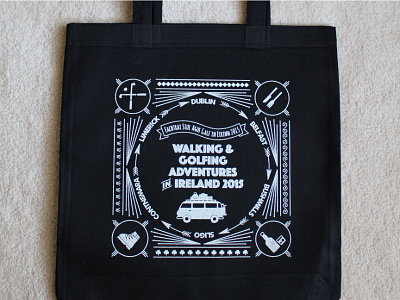 Design for tote bag bag illustration ireland tote tour travel