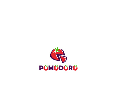 Pizza Format Tomato Logo For Food Shop