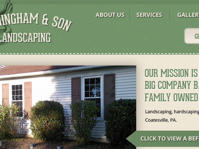 Landscaping Website earthy green website