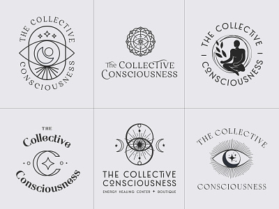 The Collective - Concepts branding collective energy eye graphic design healing health holistic line art logo spiritual type typography