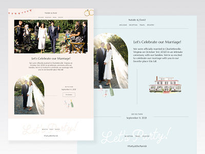 Squarespace wedding website