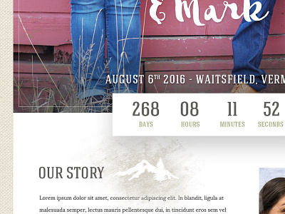 Amanda & Mark rustic web website wedding