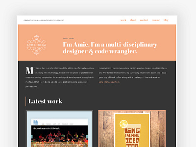amie.design portfolio site