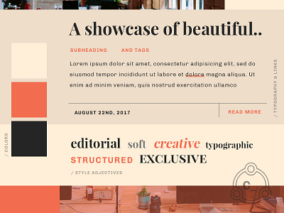 creative spaces blog style tile blog editorial soft style guide style tile typographic web