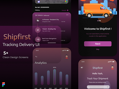 Tracking Delivery app UI Concept by Yash G on Dribbble