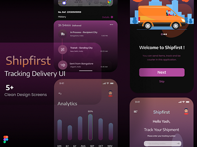 Tracking Delivery app UI Concept app design graphic design graphicdesign interactiondesign logo ui uidesign uiinspiration userinterface uxdesign uxinspiratio visualdesign