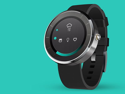 Minimal. Simple. Informative. android wear interaction design interface design uiux watch