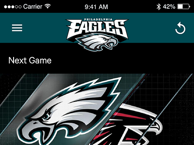 Philadelphia Eagles App Concept app design mobile app