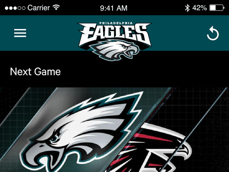 Philadelphia Eagles App Concept by Bryan McCloskey on Dribbble