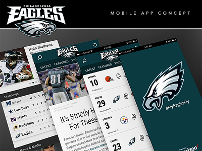 Eagles App Behance app design mobile app