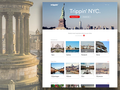 Travel Inspiration Site Concept interaction design uiux web design