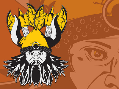 Mongolian warrior digital drawing illustration vector art