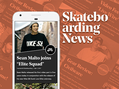 Sk8 News Dribbble