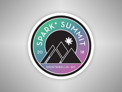 Spark Summit Logo branding colors conference gradients healthcare logo montebello mountains ottawa quebec