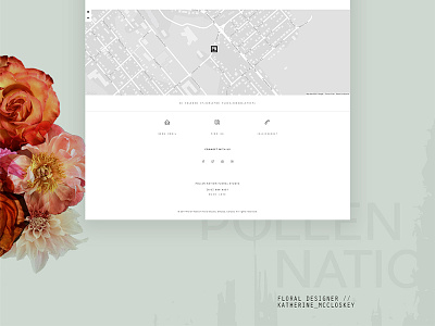 Pollen Nation homepage 3 canada flat design floral homepage ui web design website