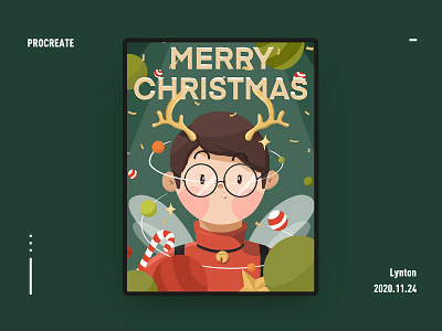 Merry christmas design dribbble procreateapp