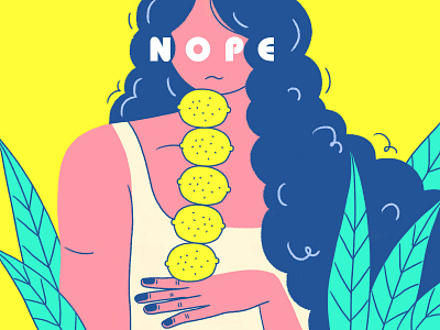 nope artwork colors design illustration illustrator lemon mood yellow