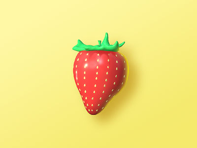 Fruit Icon 3d icon fruit icon strawberry