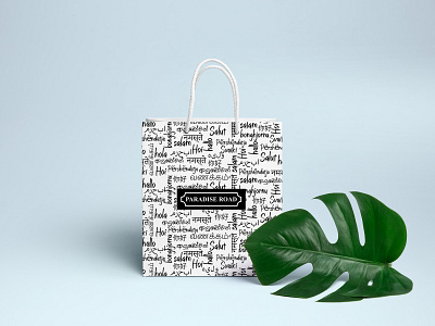 Shopping Bag Design brand identity concept design hand lettering languages shopping bag typeface typography