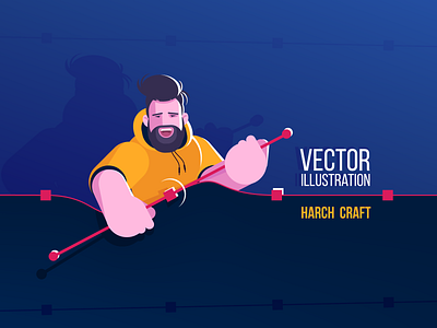 concept for vector illustration course character design flat illustration vector