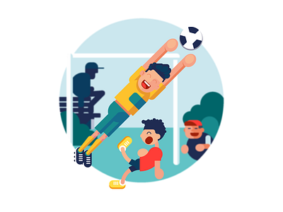 Be a role model! character design flat football game health illustration kids lifestyle player vector