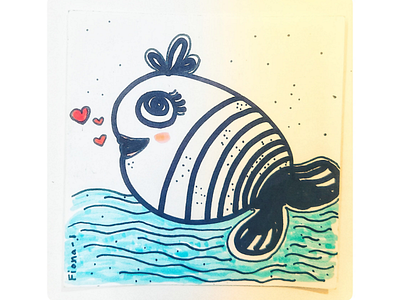 Inktober Day 1 - Fish! art doodle empathy empathymatters fish indiefolionetwork inktober inktober2020 inktoberday1 love