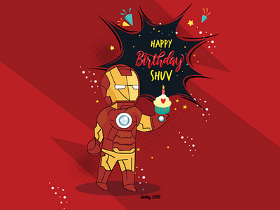 Iron Man Birthday Card ironmanbirthdaywishes ironmancreative ironmangreetingwallpaper