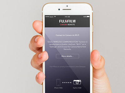 Fujifilm Camera Remote App app camera concept design fujifilm mockup redesign remote