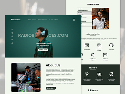 Radio Resources Website UI UX Design broadcast clean design radio ui ux web website