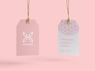 Harmony Branding art direction brand identity branding design flat graphic design harmony logo mindfulness minimal pink yoga