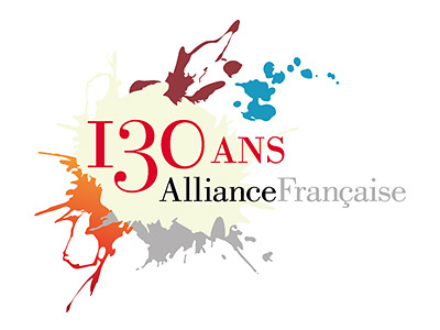 Logo pour les 130 ans de l'Alliance française logo splash