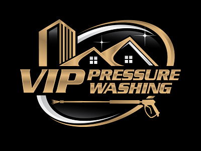 Pressure Washing Logo 3d branding cleaning logo graphic design logo power washing pressure washing
