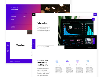 Visualize corporate website concept