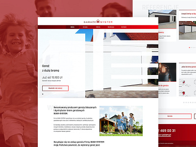 Garaże System design minimal ui ux web website