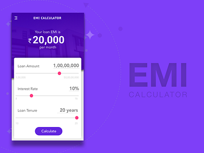EMI Calculator android calculator emi finance loan ui